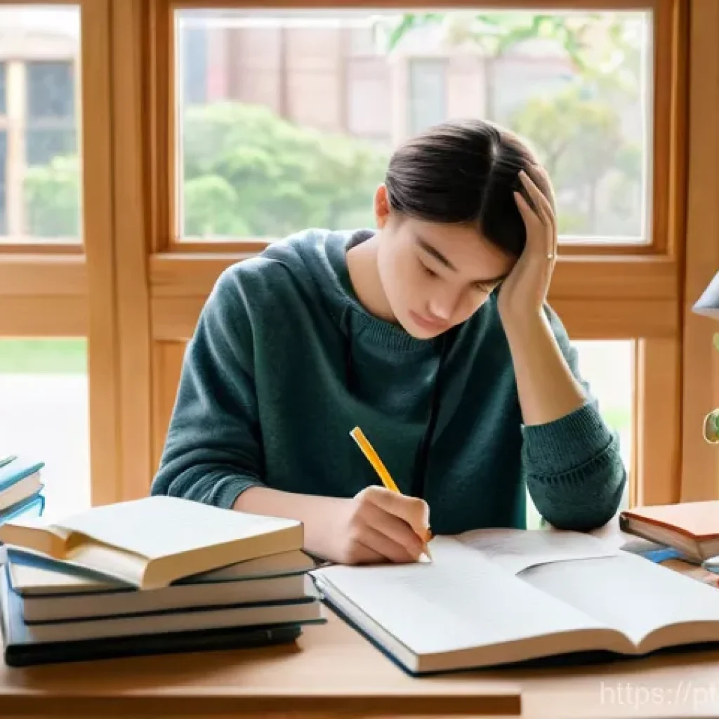 조경 자격증 시험장의 분위기 - **Prompt:** A focused landscape architecture student, approximately 20-25 years old, sits comfortabl...