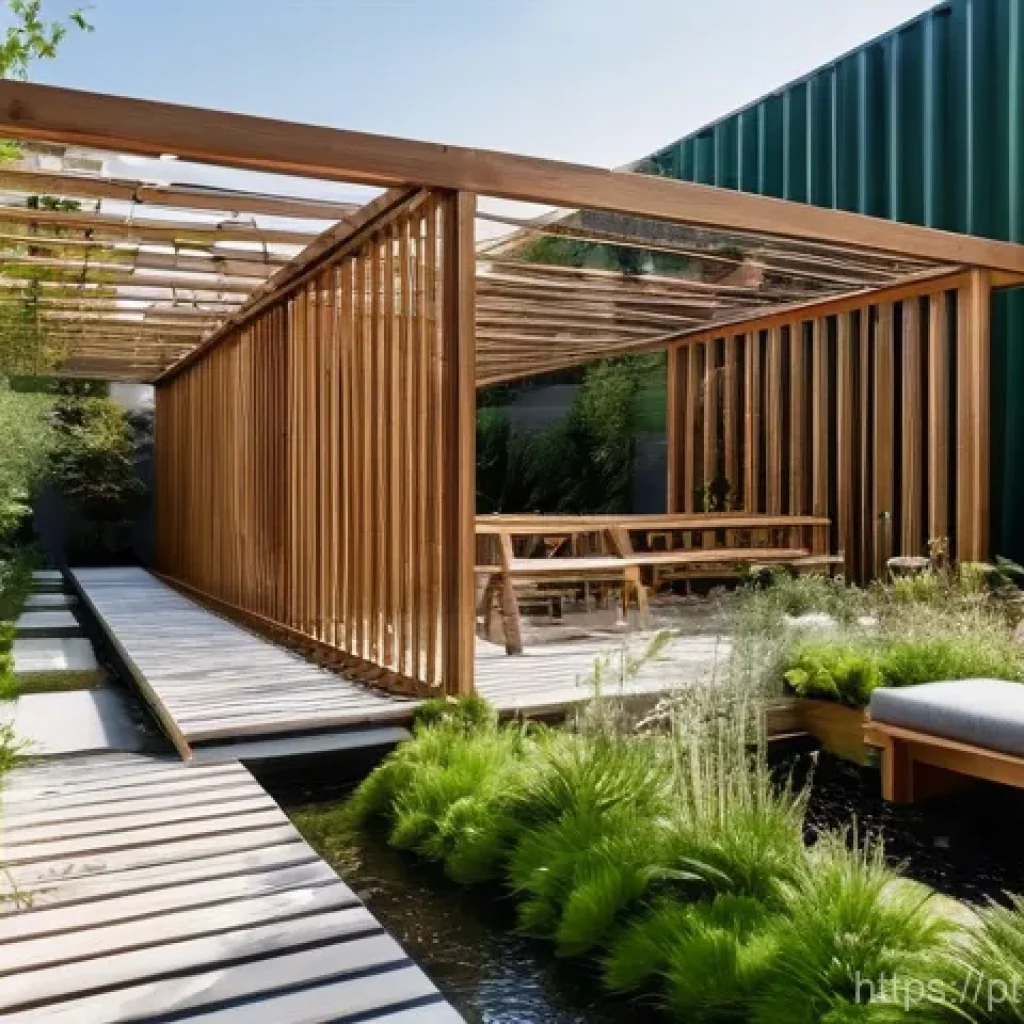 조경 자격증 취득 시 추천 학원 - **Sustainable Urban Oasis with Biophilic Design:**
    "A vibrant, meticulously designed urban park ...